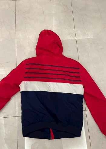 Bershka Bershka Kırmızı Lacivert Fermuarlı Erkek Mont
