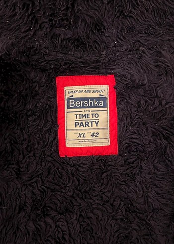 xl Beden Bershka Kırmızı Lacivert Fermuarlı Erkek Mont