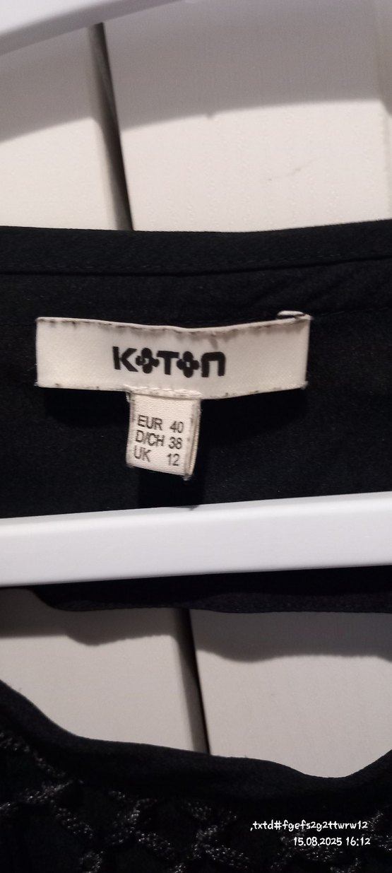 Siyah Kadın püsküllü Kısa Kollu Bluz - Görsel 3