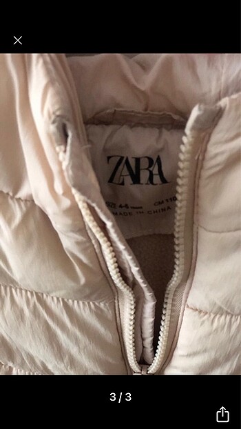 5 Yaş Beden Zara kız çocuk mont