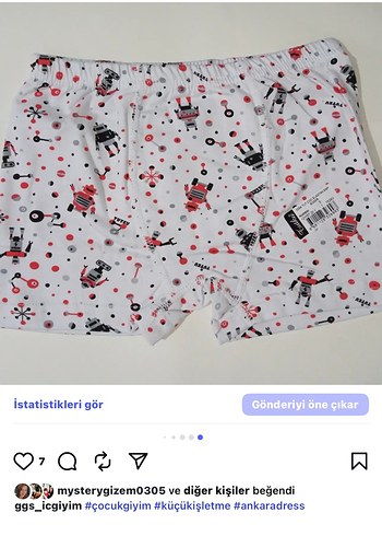 Tutku Renkli Baskılı erkek Çocuk Boxer 6 lı