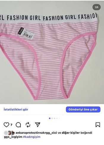 Diğer Tutku marka Pastel Pembe Midi Kadın İç Çamaşırı 6 lı m-l beden