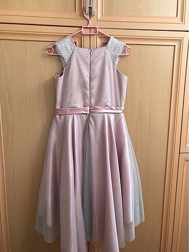 9 Yaş Beden pembe Renk Barbie abiye elbise 9 10 yaş kız çocuk