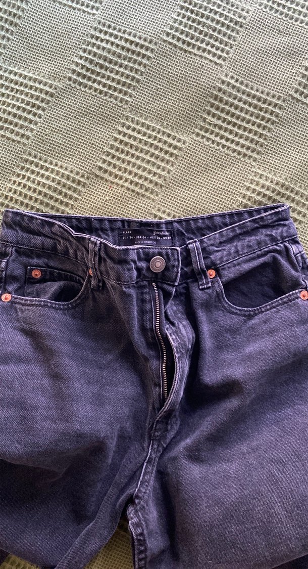 Stradivarius antrasit flare jean - Görsel 2