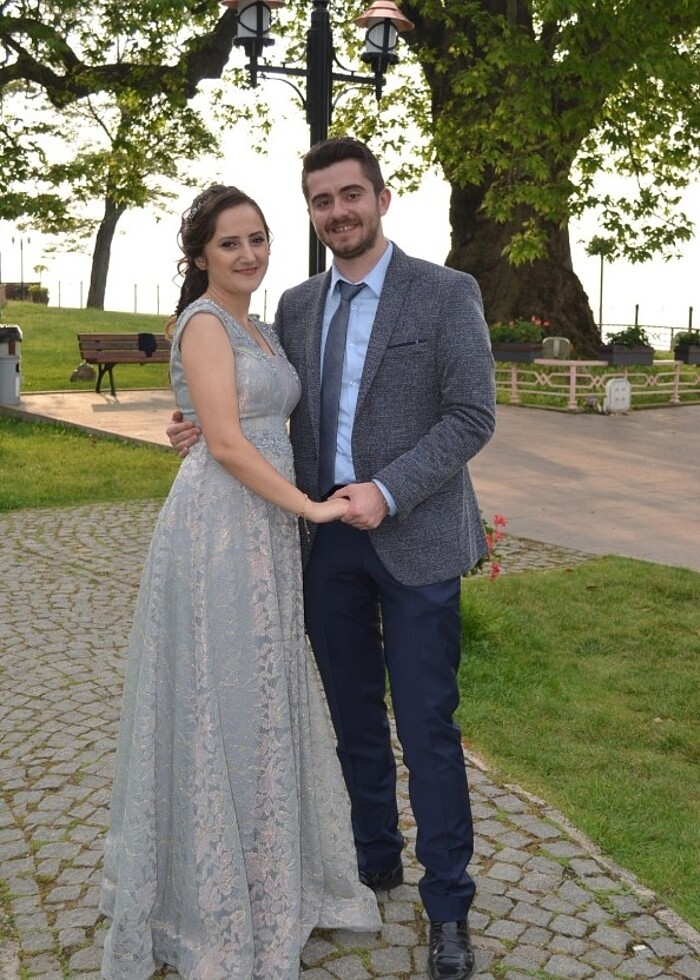 Gri Abiye Elbise  - Görsel 2