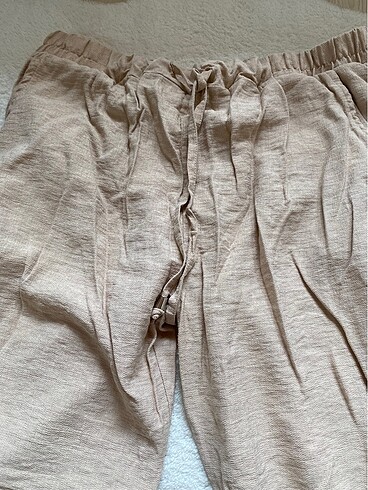 l Beden camel Renk Keten pant