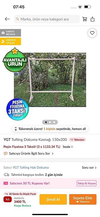 Tufting kasnak halı dokuma