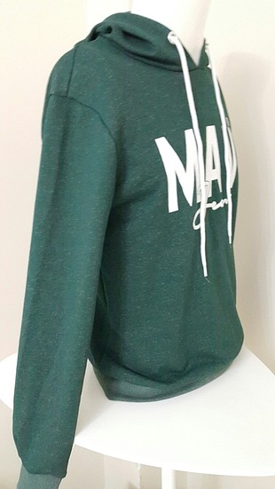 Mavi Mavi Marka Yeşil Kapşonlu Sweatshirt