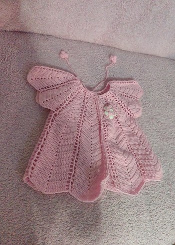 Nakışlı Pembe Bebek yelek - Görsel 3