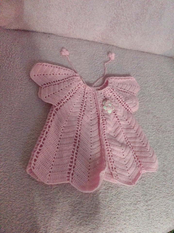 Nakışlı Pembe Bebek yelek - Görsel 3