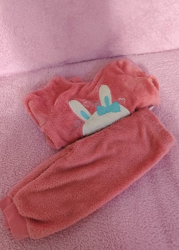 Pembe Nakışlı Bebek takım - Görsel 4