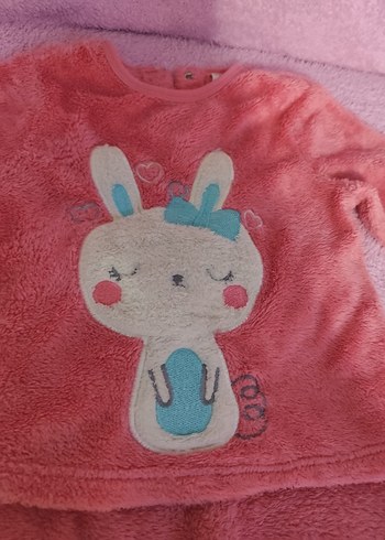 Pembe Nakışlı Bebek takım - Görsel 2