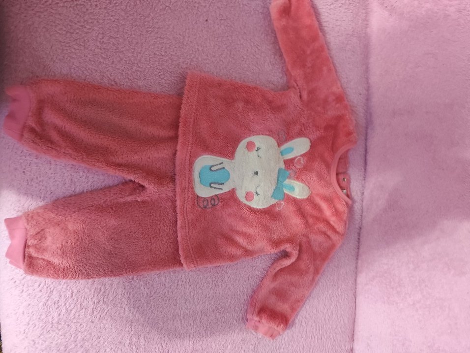 Pembe Nakışlı Bebek takım - Görsel 3