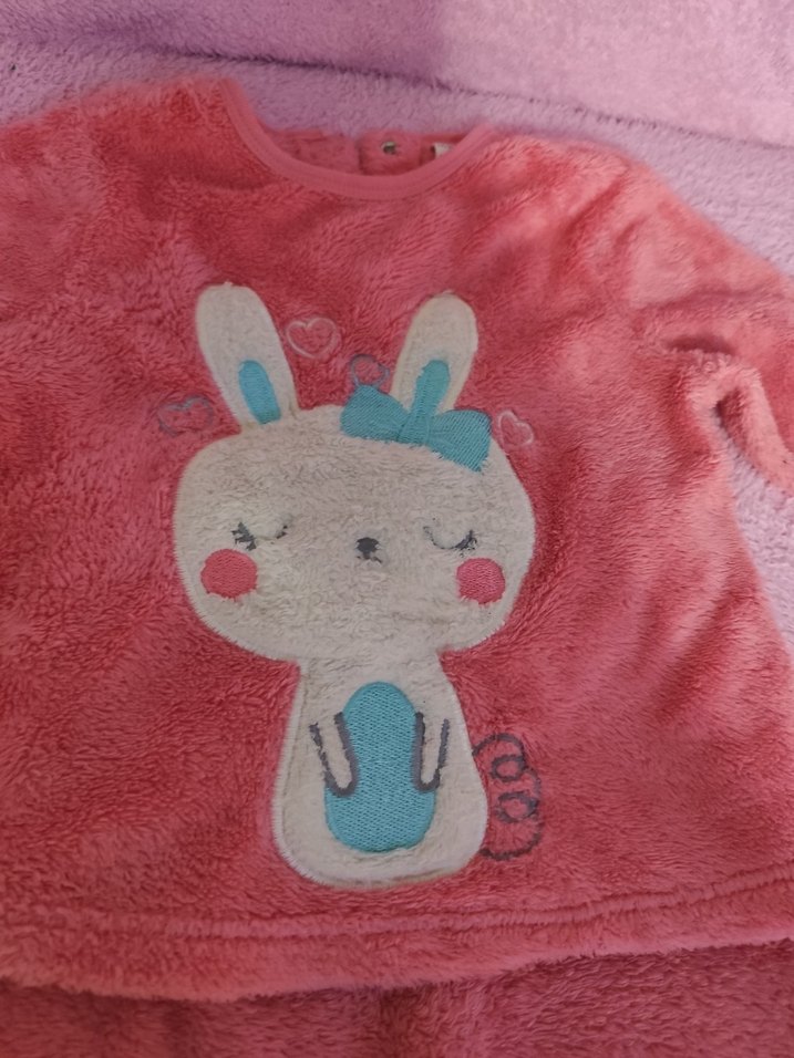 Pembe Nakışlı Bebek takım - Görsel 2