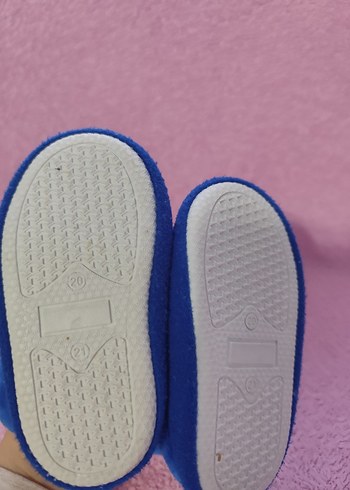 Kızlar için Mavi Sıcak Peluş Ev Terliği - Görsel 3