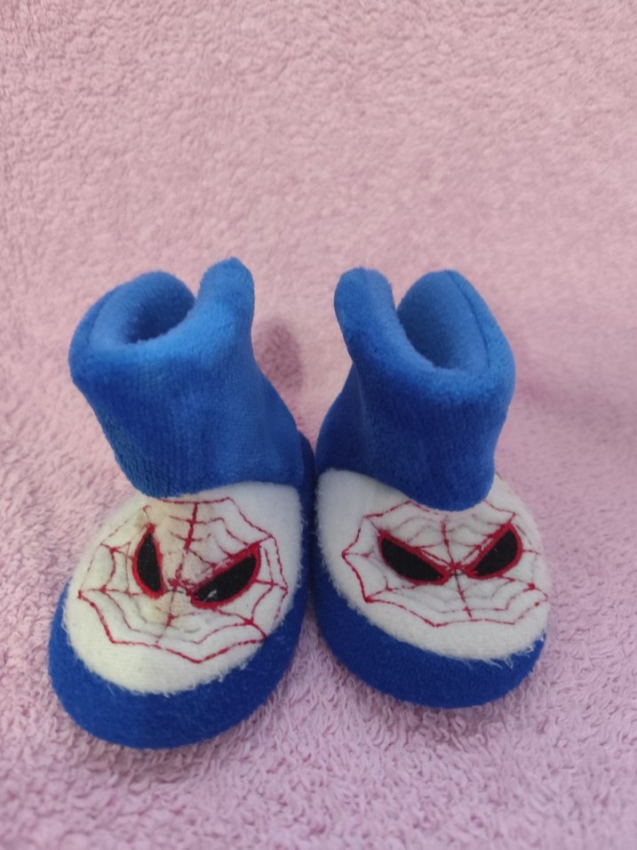 Kızlar için Mavi Sıcak Peluş Ev Terliği - Görsel 2