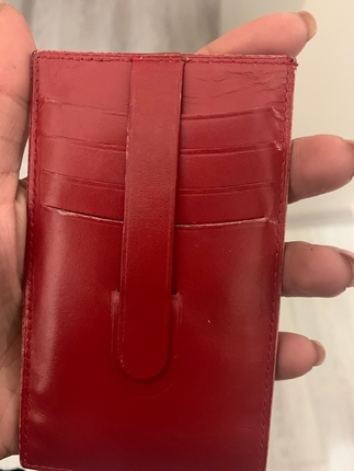 Matraş gerçek deri kırmızı kartlık