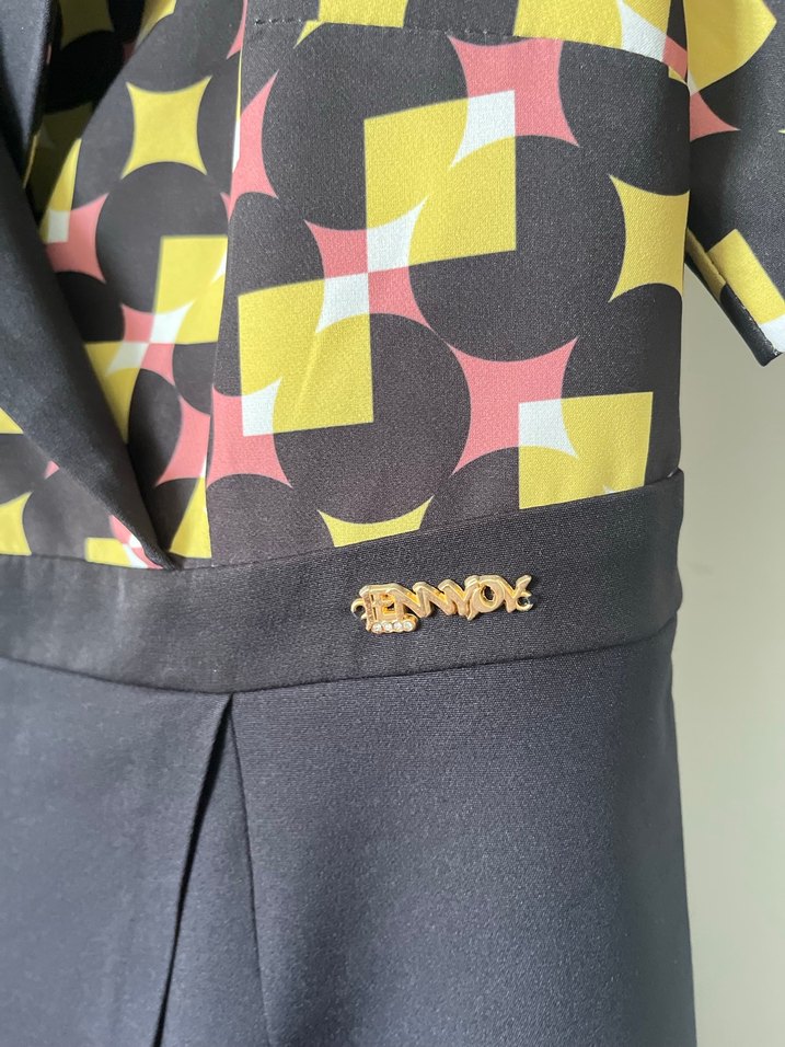 Desenli Kemerli Midi Kadın Elbise - Görsel 3