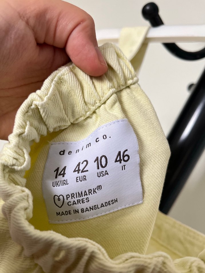 Kolsuz Sarı Keten Elbise - Görsel 4