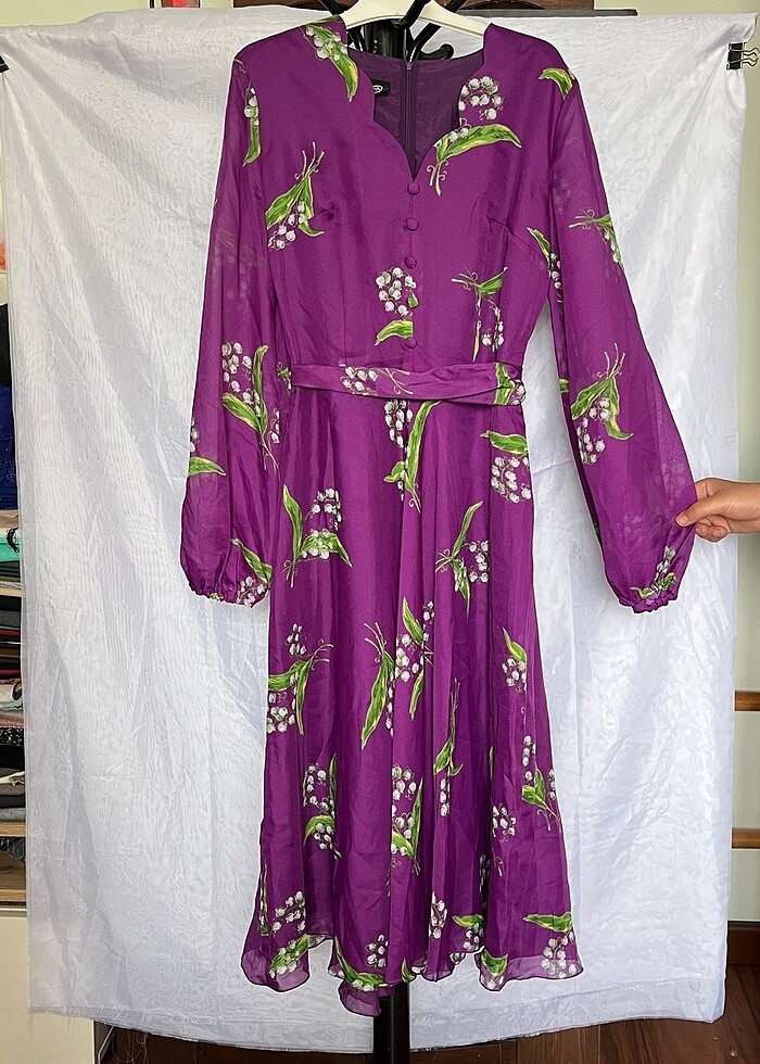 C&A mor elbise - Görsel 2