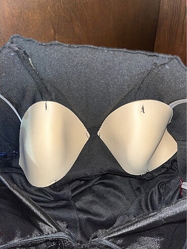 Payetli tül içi astarlı ve süngerli straplez Abiye - Görsel 9