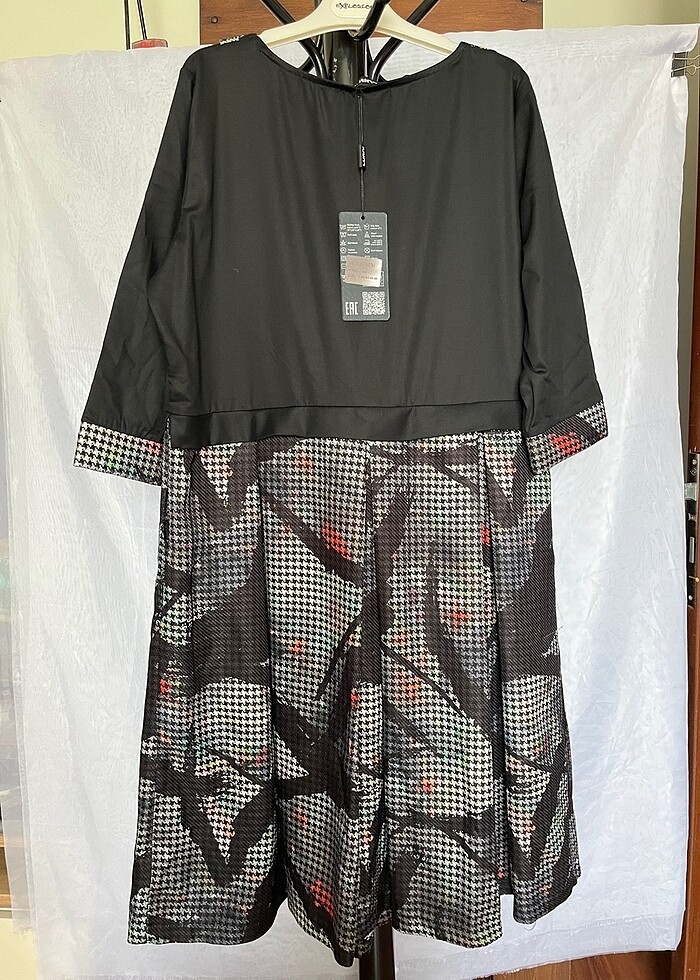 Şık siyah tarz ofis elbise - Görsel 3