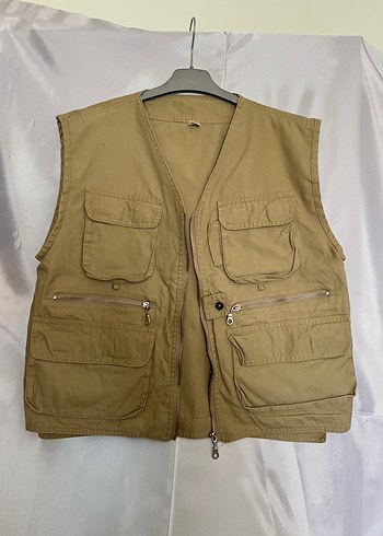 Bej Kemerli Erkek Kolsuz Ceket - Görsel 3