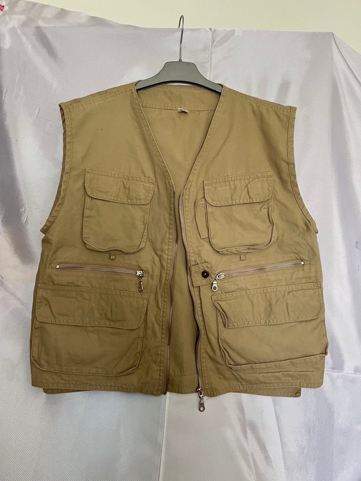 Bej Kemerli Erkek Kolsuz Ceket - Görsel 3