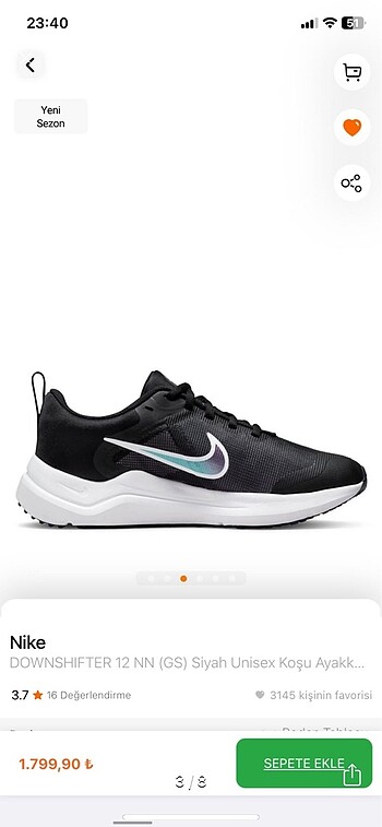 38 Beden Nike ayakkabı