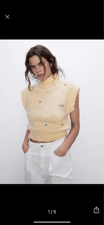 Zara sarı süveter