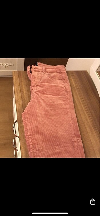 H&M Pembe kadife pantolon