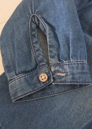 Nakışlı Erkek Çocuk Kot Gömlek - Görsel 3