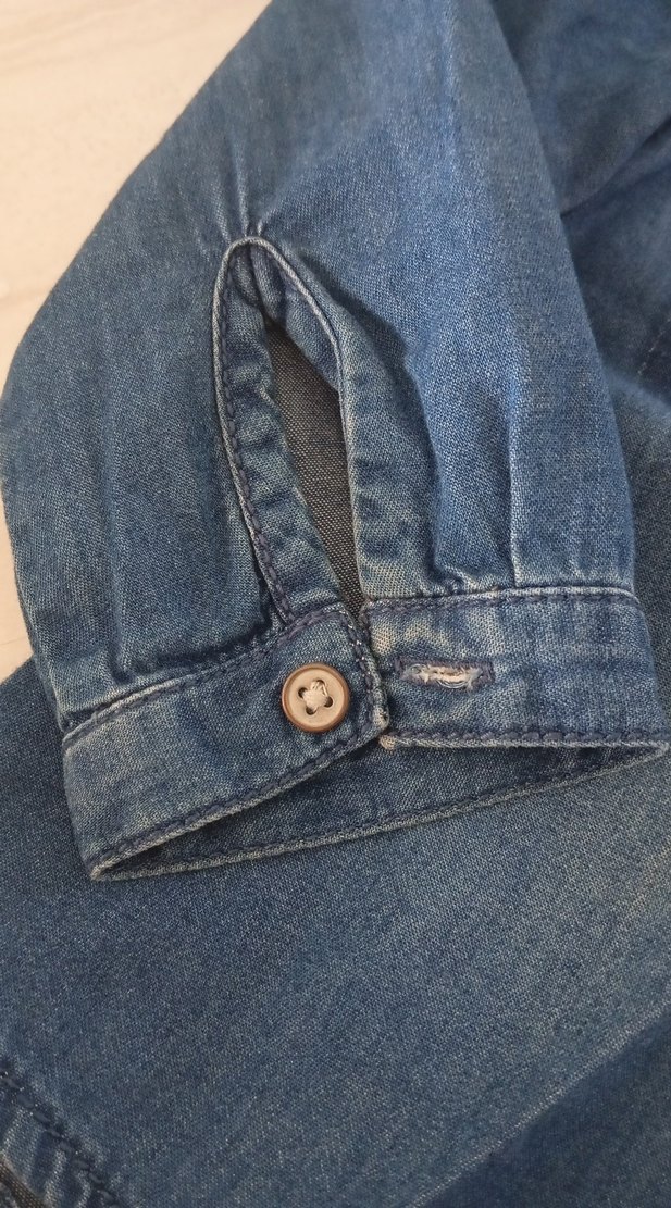 Nakışlı Erkek Çocuk Kot Gömlek - Görsel 3