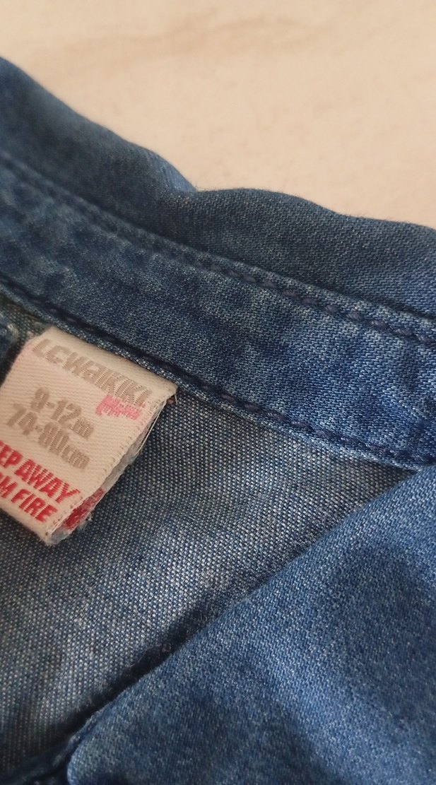 Nakışlı Erkek Çocuk Kot Gömlek - Görsel 2