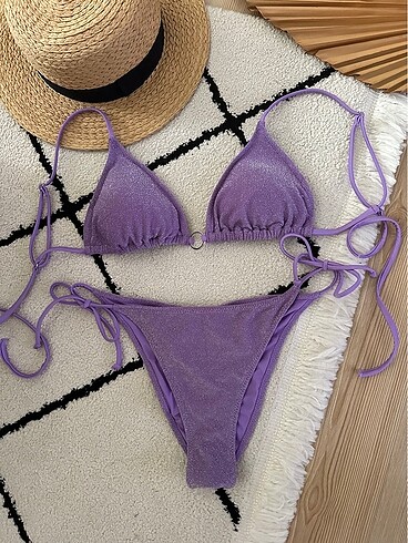 H&m simli bikini 38/40 beden mor