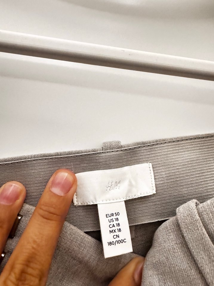 H&M Gri Kadın Cigarette Pantolon - Görsel 5