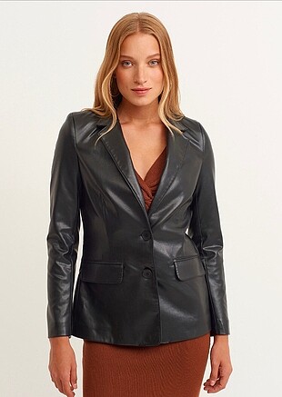 Deri blazer ceket
