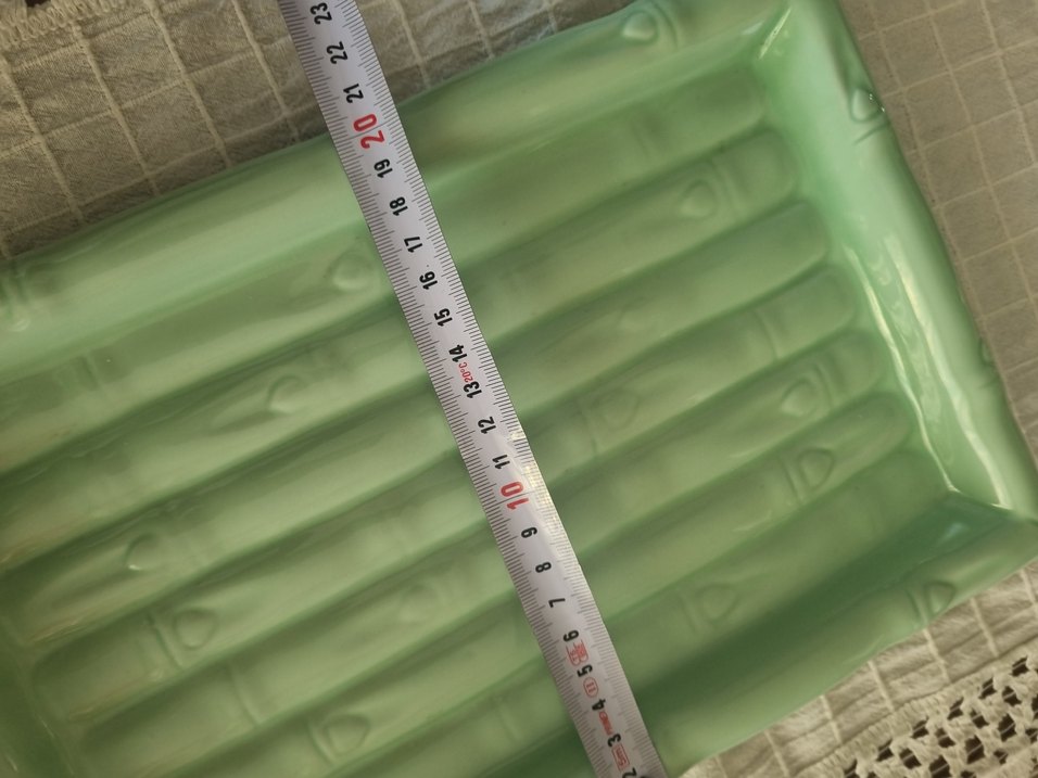 Açık Yeşil bambu model servis tabağı - Görsel 5