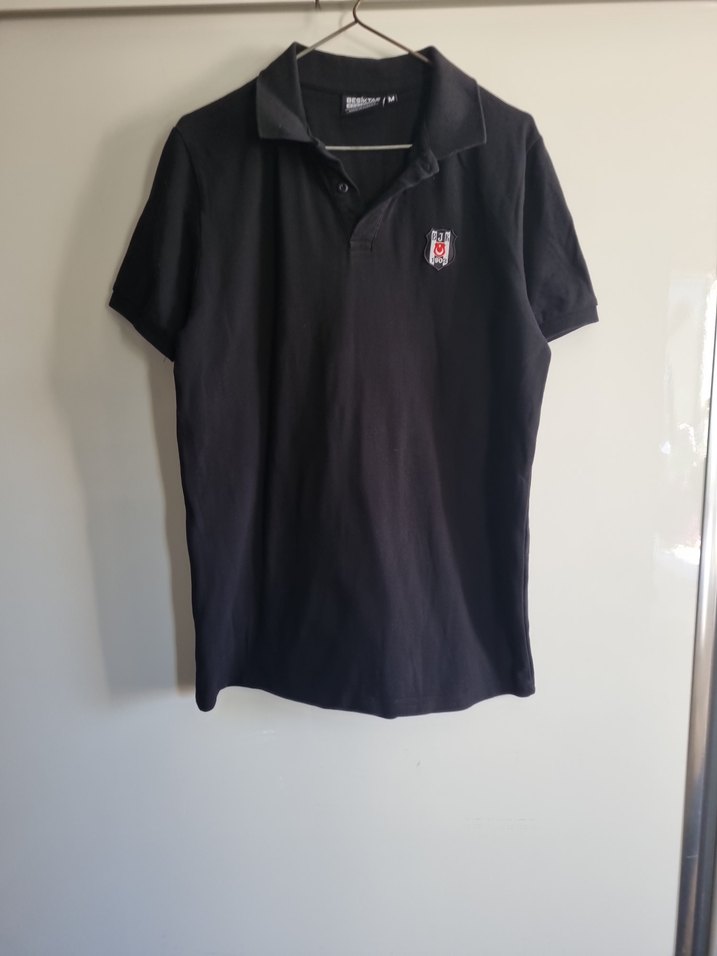 Beşiktaş tişört orjinal,Erkek Siyah Kısa Kollu Polo Tişört - Görsel 2