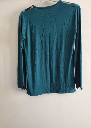 Uzun Kollu Renkli Kareli Bluz - Görsel 3