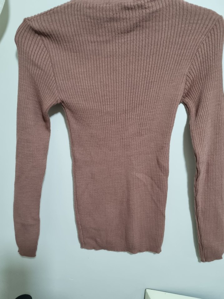 Bej Kadın Balıkçı Yaka Triko Kazak - Görsel 3