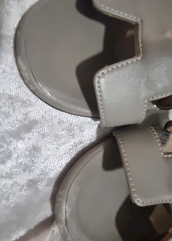 Bej Kadın Topuklu Terlikler - Görsel 4