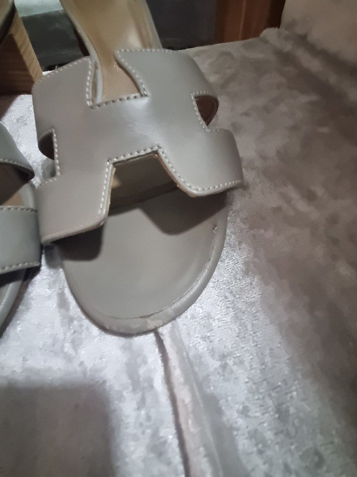 Bej Kadın Topuklu Terlikler - Görsel 3