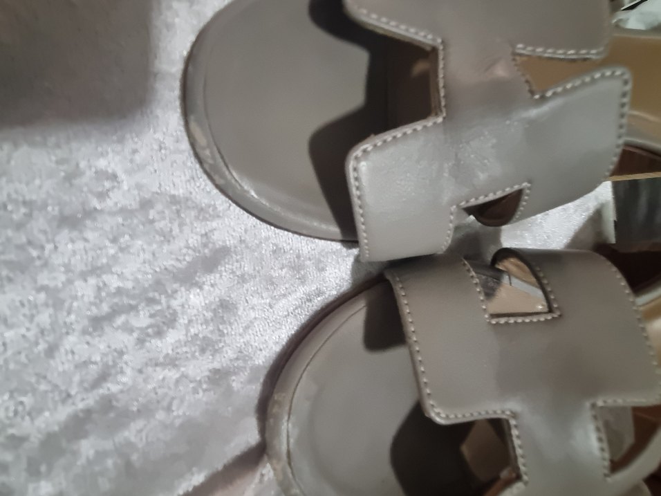 Bej Kadın Topuklu Terlikler - Görsel 4