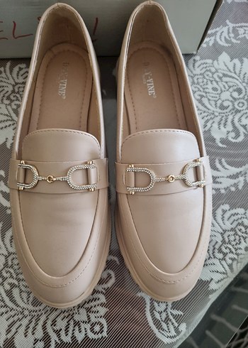 etiketsiz yeni, Tokalı Kadın Loafer Blok Topuk - Görsel 3