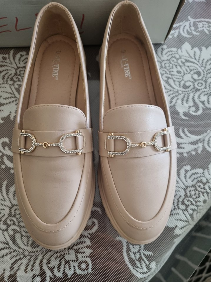 etiketsiz yeni, Tokalı Kadın Loafer Blok Topuk - Görsel 3