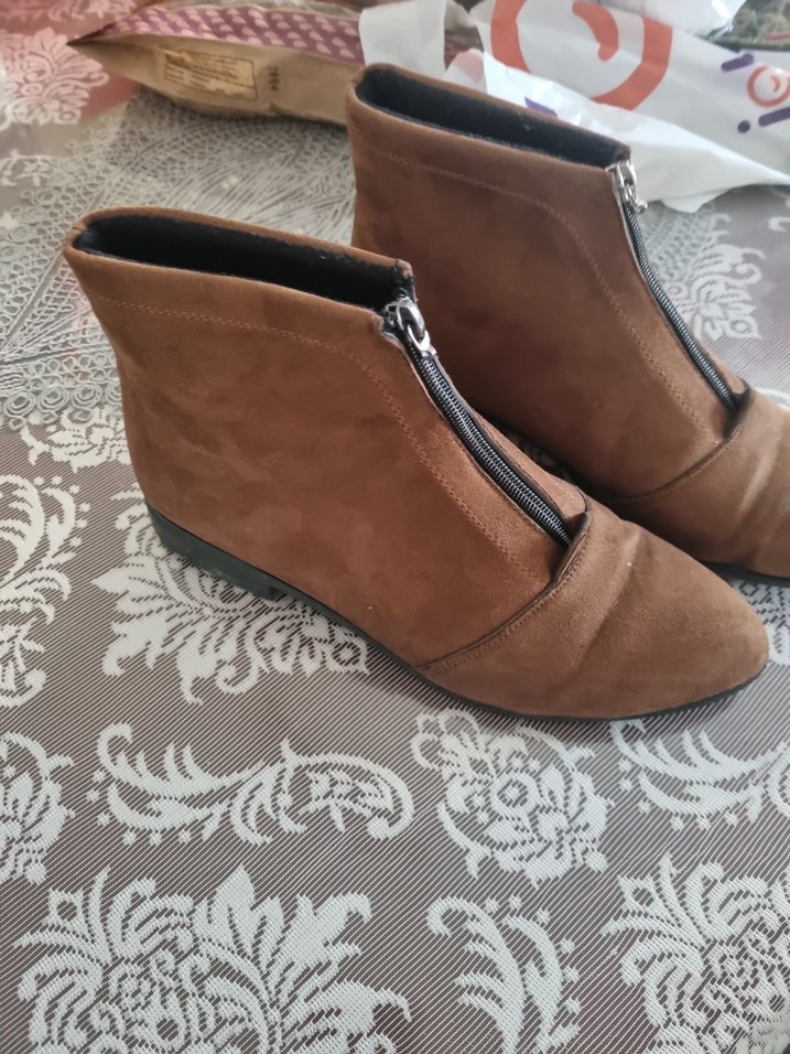 Kadın Kahverengi Süet Bot - Görsel 4