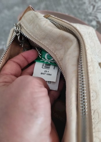 Bennetton orjinal Kadın Çapraz Çanta bej - Görsel 5
