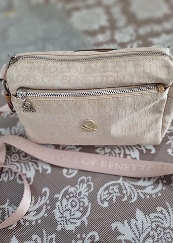 Bennetton orjinal Kadın Çapraz Çanta bej - Görsel 3