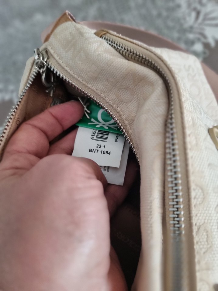 Bennetton orjinal Kadın Çapraz Çanta bej - Görsel 5